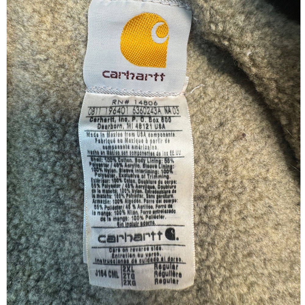 Carhartt C61 Sandstone Ridge Coat 2XL Brown Sherpa Lined 2004 Vintage - Picture 9 of 11